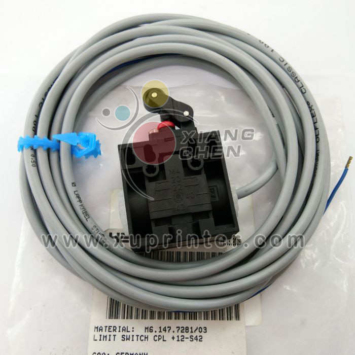 Heidelberg Limit Sweitch 12S42 Nomst Ausl Verl Sensor, M6.147.7281, Heidelberg Offset Machinery Parts