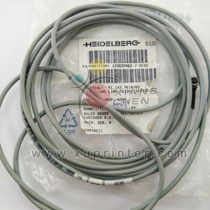 Heidelberg Connecting Line XS1307 Датчик Restoelbeh, 91.142.7616, Heidelberg Offset Spare Parts